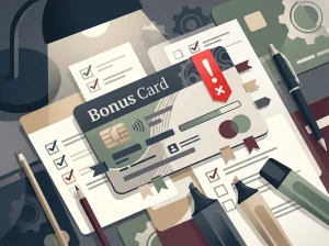 Casino bonus notes with caution symbols and no visible currency amounts